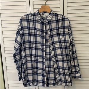 Old Navy Plaid Boyfriend Shirt